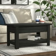 Hillsdale Coover Wood Rectangle Lift Top Coffee Table, Black