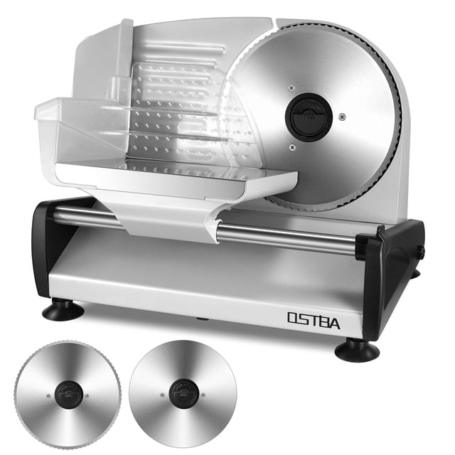 Cortadora de alimentos OSTBA de 200 W con cuchilla de acero inoxidable de 7,5"