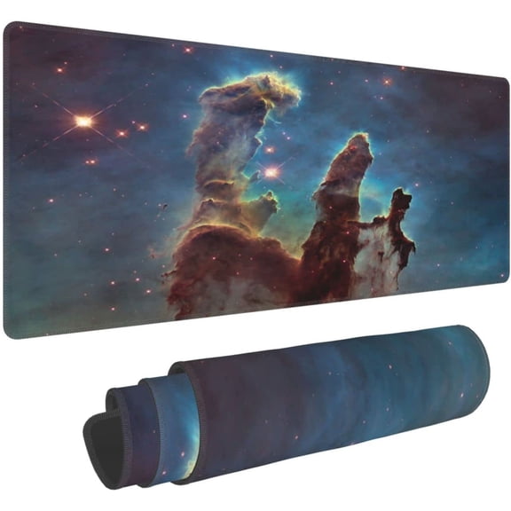 Large Mouse Pad, Pillars of Creation -Functional Desk Pad with Stitched Edges, XXL Mouse Pad Large (31.5x11.8 Inch) w/ Brilliant Design, Desk Mat Keyboard Pad Non Slip Base Gaming Mousepad