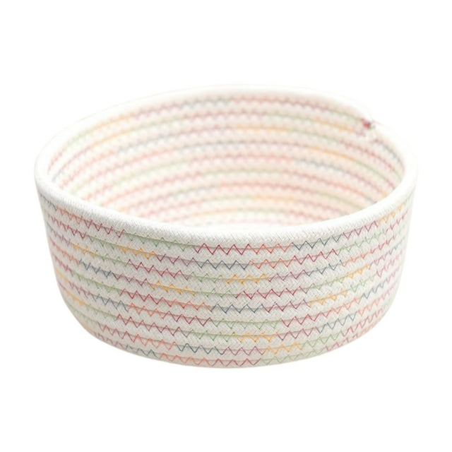 Cesta de almacenamiento tejida, organizador de escritorio, decoración del hogar, caja de juguetes práctica y elegante para perros y gatos, cesta tejid