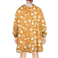 thumbnail image 2 of Yellow Puppy Dog Food Footprints Wearable Oversized Blanket,Wearable Blanket Hoodie for Adults,Cozy Hooded Blankets with Super Pockets,Super Warm Fuzzy Pullover for Women & Men, 2 of 6