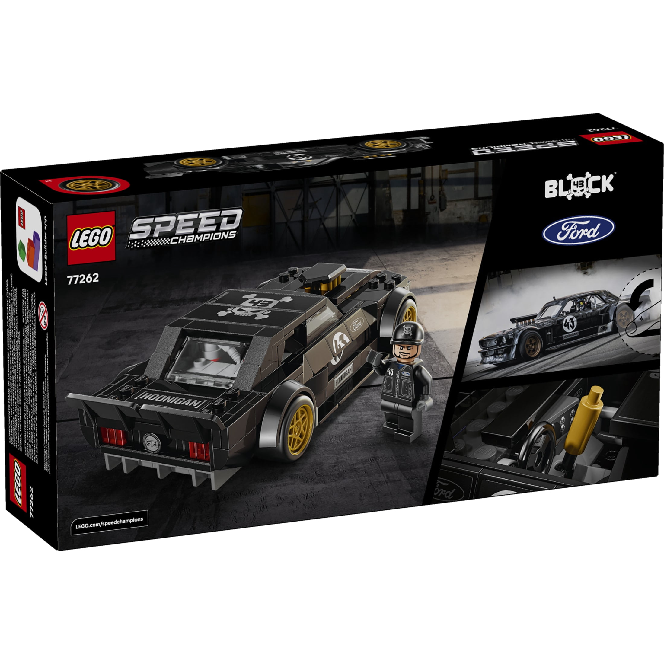 LEGO Speed Champions Ken Block's '65 Ford Mustang Hoonicorn V1 - Building Set for Boys & Girls, Ages 9+ - Mustang Toy Car for Play or Display - Gift for Birthdays - 77262