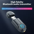thumbnail image 6 of Bluetooth Wireless Audio Transmitter for TV, PC, Computer, CD Player, iPod, Music Player - Portable USB Bluetooth 5.0 Music Transmitter 3.5mm Adapter for Home Car Stereo Equipment, Plug&Play, 6 of 7