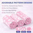 thumbnail image 6 of weVSwe 1 Pack 3 Puppy Blankets Super Soft Warm Sleep Mat Pink Cute Print Fluffy Fleece Pet Flannel Throw Dog Blankets for Small Dogs Cats 23"*15", 6 of 8