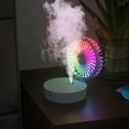 thumbnail image 4 of Portable Fans Under $50, Hwkond Portable Desk Fan Handheld Spray Folding Fans With Color Changing Light 1200mah Battery Powered Mini Hanging Fan for Travel, 4 of 9