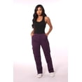 thumbnail image 2 of Straight Leg Cargo Pants With Bungee Cord Ties - Purple, 2 of 11