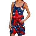 thumbnail image 4 of Holiday Party Jumpsuit Beachwear, Beach Vacation Clothes for Women Short Rompers Boho Outfits Sexy Romper Maternity Overalls One Piece Jumpsuits Jumpers Womens 4Th Of July Vermilion Xl, 4 of 5
