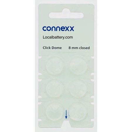 Siemens Manual - Siemens Connexx Click Dome 8 mm Closed For RIC Hearing Aids - 6 Domes Each