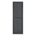 thumbnail image 1 of Perfect Shutters IL501547007 Premier Louver Exterior Decorative Shutter, Dark Gray - 15 x 47 in., 1 of 1