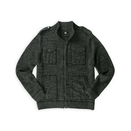 Rock & Republic Mens Heavy Knit Bomber Jacket