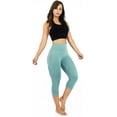 thumbnail image 2 of Capri Leggings for Women with Pockets, Extra Buttery Soft for Casual, Yoga, Fitness wear, High Waist, Arctic XL - 3XL, 2 of 5