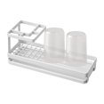 thumbnail image 1 of Bathroom Toothbrush Holder Nonslip Toothbrush Storage Rack for Vanity Makeup white with cups, 1 of 8
