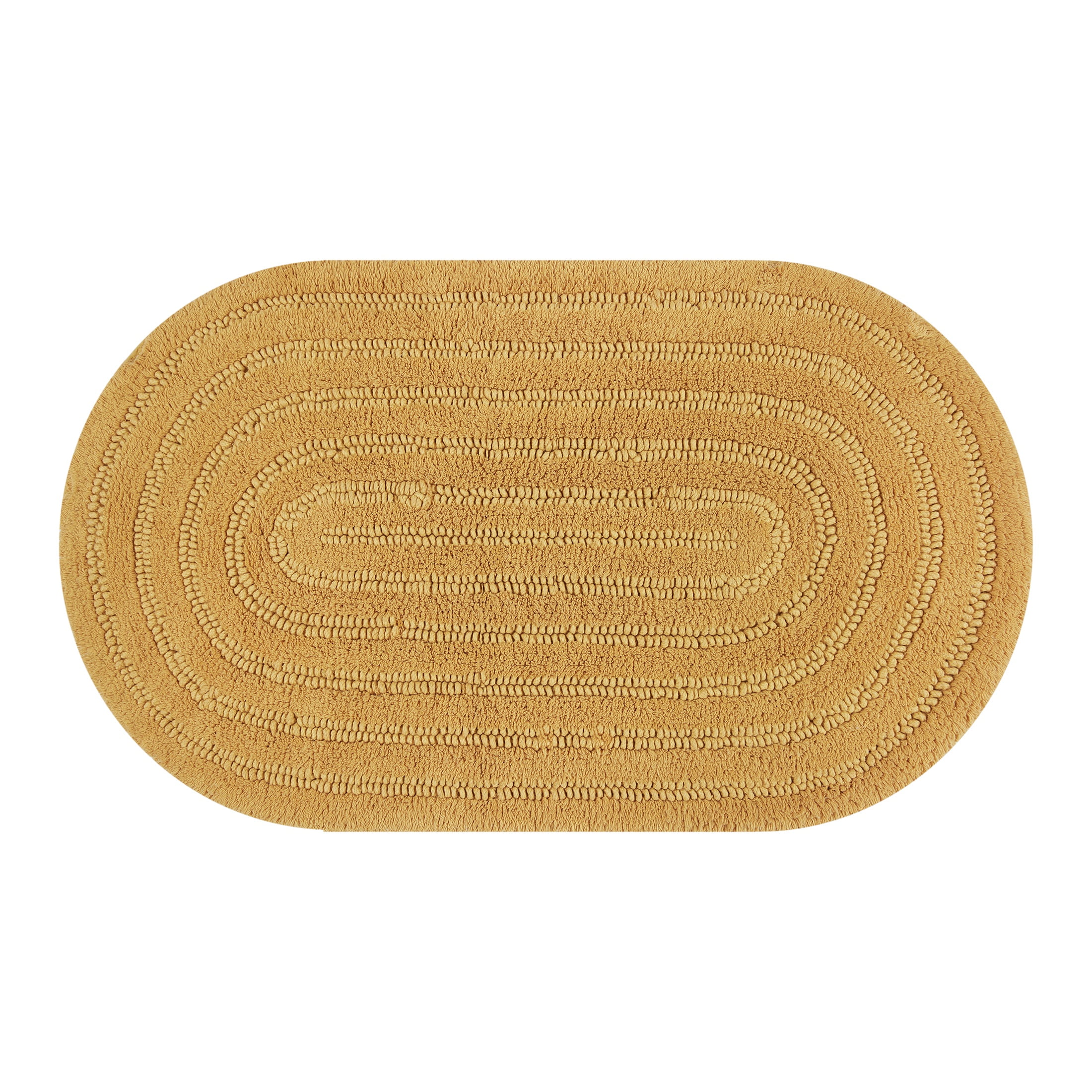Beautiful by Drew Barrymore Complete Bathroom Set – Soft Cotton Towels, Oval Bath Rug, Yellow