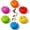 Burger Shape Assorted Color, variant on HOLYSTEED Latex Squeaky Dog Toys for Small Dogs, Breed, 2.2" Flat | 2.2"x2.2"x1.3" Flat Squeaky Balls 6pcs, Soft Small Dog Toys Chewing Squeak Toy, Smile Face Fetch Puppy Toy with Squeaker