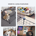 thumbnail image 6 of DIY Small Animal Pet Playpen, Guinea Pig Cages, Rabbit Playpen, Dog/ Puppy Playpen, Indoor Portable Metal Wire Yard Fence, 14.5X14.5 Inch, 12 Panels, Black, 6 of 7