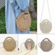 thumbnail image 5 of Round Straw Crossbody Beach Bag - Summer Straw Cross Body Handbag Bags With Zipper For Ladies, 5 of 5