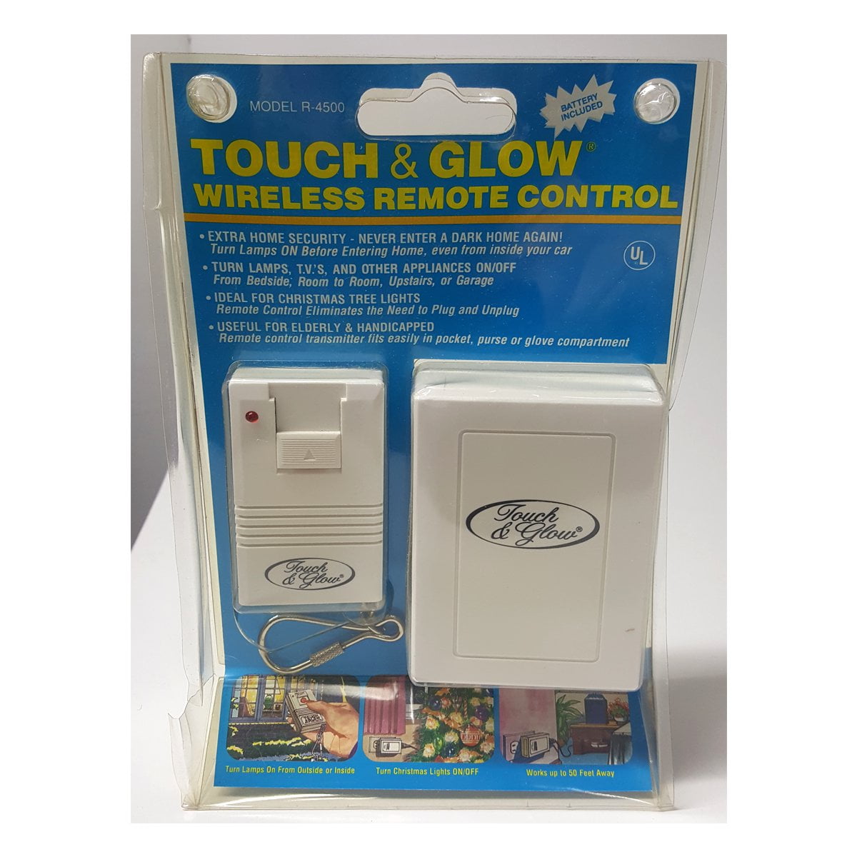 GlowMax 4SMD Touch Lamp with Wireless Remote Control - Blister of