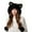 Khaki, variant on Winter Knit Hat With Cat Ears Cozy Thermal Lined Ear Shield Hats For Women For Outdoor Cold Weather Grey