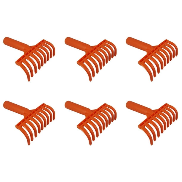 6X Cabezas de Rastrillo para Aceitunas, Rastrillo de 9 Dientes, Pala de Plástico Multiusos, Rastrillo para Recoger Aceitunas, Herramientas de Jardinería, Diámetro Interior de 2,5cm
