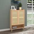 thumbnail image 4 of Homycasa Storage Cabinet Rattan Sideboard Kitchen Buffet Cupboard Storage Cabinet for Entryway, Hallway, 4 of 9
