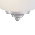 thumbnail image 6 of Da Vinci 1 Light Brushed Nickel Half Moon Wall Sconce White Glass, 6 of 8