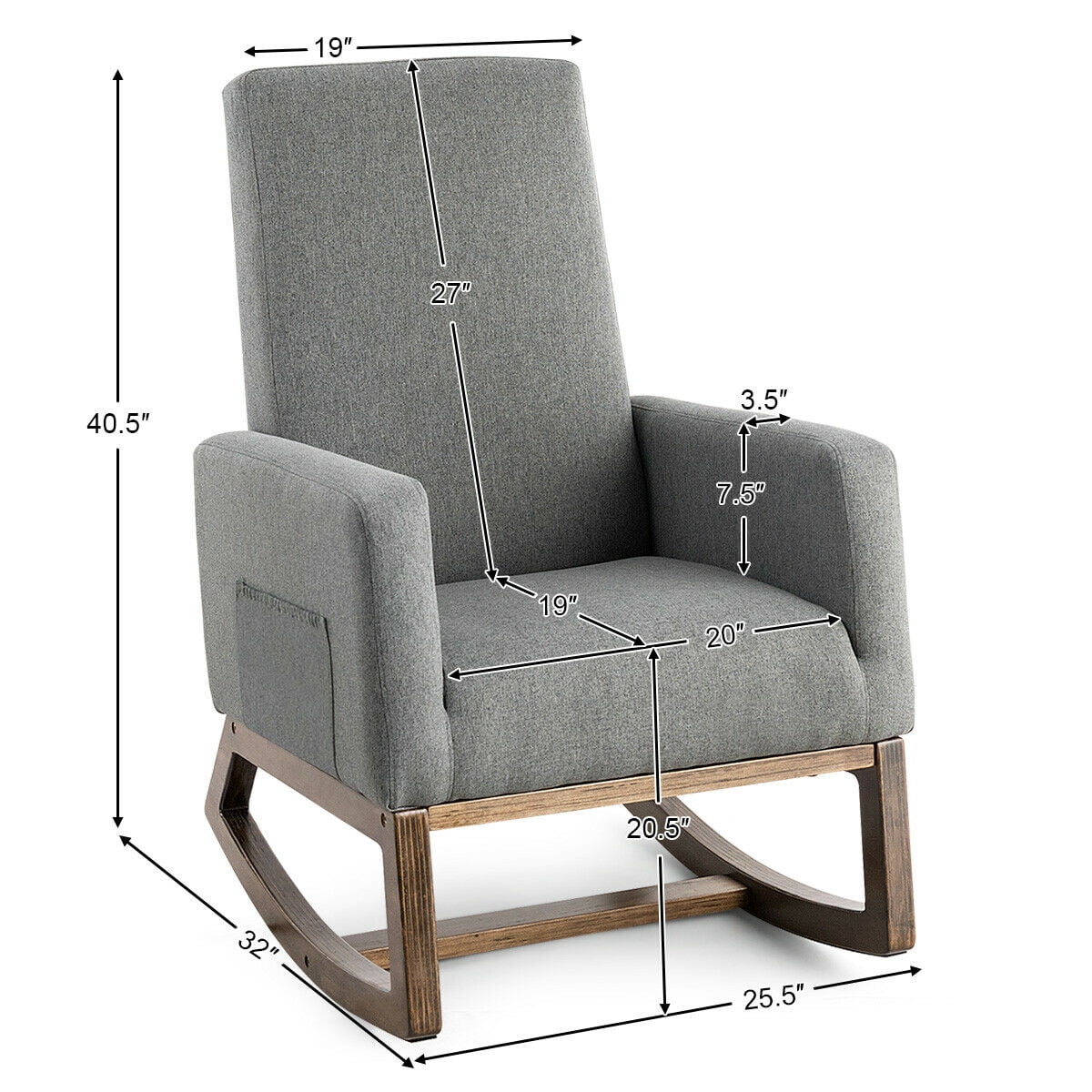 grey chair for nursery