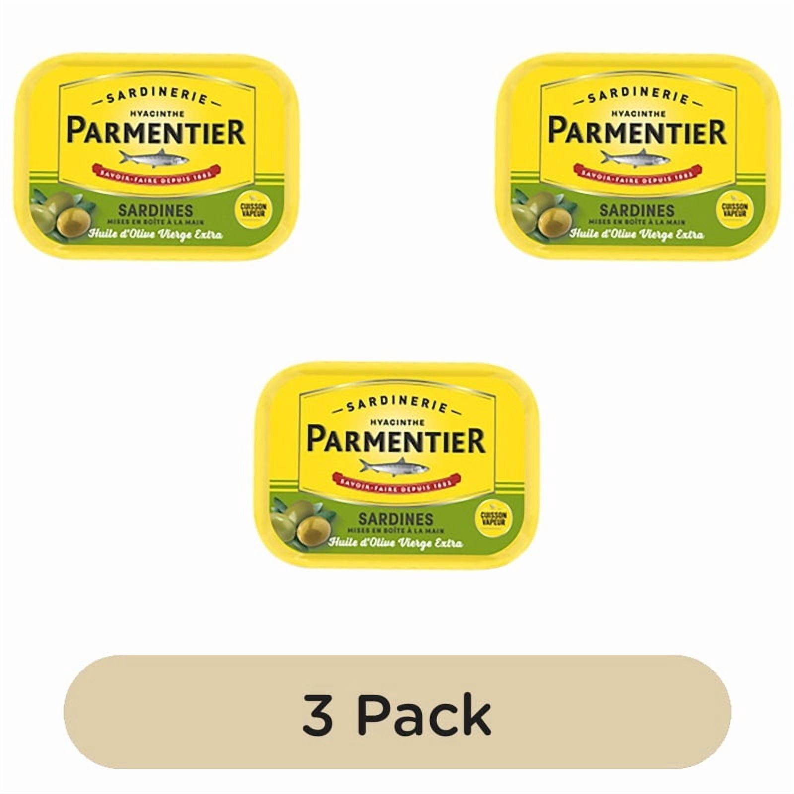 H.Parmentier Sardines Extra Virgin Olive Oil 135g, British Import (Pack of 3)