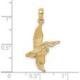 thumbnail image 3 of 14K Yellow Gold 3-D Pelican Flying Charm (27 X 18) Made In United States k7784, 3 of 5