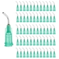 thumbnail image 1 of Paquete de 60 agujas de dispensación de punta roma, calibre 18Ga, puntas de dispensación dobladas a 45 grados con bloqueo Luer, aguja dispensadora de extremo angulado de 0.5", verde, 1 of 6