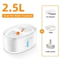 thumbnail image 1 of ROJECO 2.5L Automatic Cat Water Fountain For Multiple Pets Drinking Fountain Drinker Dual Bowls Smart Cat Water Dispenser ShopWise Round, 1 of 8