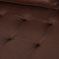 thumbnail image 5 of EUROCO 82.25" Larger Modern Loveseat Couch Sofa, PU 3-Seat Sofa, Love Seat Furniture with Wooden Legs and 2 Small Throw Pillows, for Living Room and Study, Dark Brown, 5 of 8