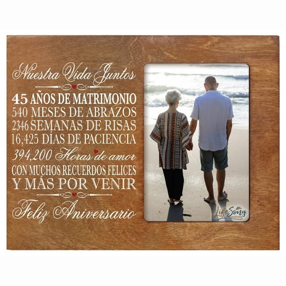 Anniversary Frames with Spanish Verse - 45th Anniversary