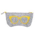 thumbnail image 1 of Glasses Pattern Felt Glasses Box Bags Zipper Closure Eyewear Pouch Light Portable Glasses Protective Organizer, 1 of 6