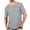 Gray, variant on Men's Spring And Summer Solid Color Tops Fashion Man Imitation Denim Round Neck Short Sleeve Loose Fit Top
