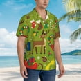 thumbnail image 3 of Kll Men'S Hawaiian Shirt Short Sleeve Button Down Beach Shirts-Christmas, 3 of 7