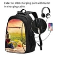 thumbnail image 2 of Balery Red Wine Glasses Mochila con carga USB para hombre y mujer - Mochila impermeable y antirrobo para portátil con puerto USB para viajes, trabajo, estudios y universidad, 2 of 7
