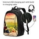 thumbnail image 2 of Fotbe Red Wine Glasses Mochila con Estampado y Puerto USB para Hombre y Mujer, Mochila Antirrobo, Mochila de Viaje, Mochila Escolar, Mochila Universitaria, 2 of 7