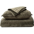 thumbnail image 7 of EVERGRACE Luxury Ruched Velvet Quilt King Size, Ultra Soft Bedspread Coverlet Set, Lightweight Velvet Comforter, Quilted Bedding Cover with 2 Matching Shams for All Season, Olive Green, 7 of 7