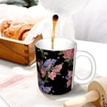 thumbnail image 3 of Yiaed Bouquet Print Ceramics Coffee,Large Handle Design,Extra Large Tea and Coffee Cup for Office and Home Mugs, 3 of 6