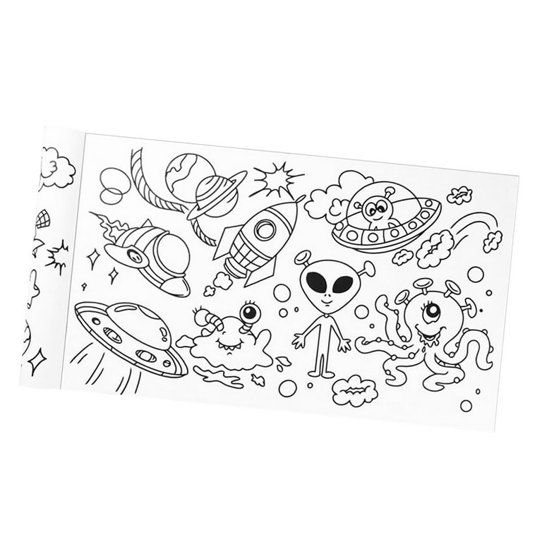 TOPTIME 2 Scrolls Childrens Drawing Roll, Coloring Paper for Kids w/