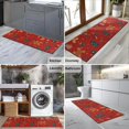 thumbnail image 2 of Red Christmas Gingerbread Man Pattern Kitchen Rug Mat,Kitchen Runner Rugs Non Skid Washable,Decorative Kitchen Floor Mats for Kitchen,Sink,Laundry,17"X47", 2 of 5