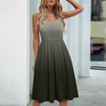 thumbnail image 2 of Sngxgn Women's Color Block Tiered Summer Dresses Adjustable Strap Flowy Dress Beach Sundress(Grey,S), 2 of 5