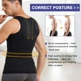 thumbnail image 6 of Molutan Men’s Compression Shirt Slimming Body Shaper Sport Tank Top Abdomen Undershirt for Gym Fitness Waist Trainer Vest(Black,3XL/4XL), 6 of 8