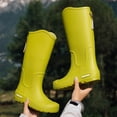 thumbnail image 7 of ZACPNCV Womens Rain Boots Solid Color Waterproof Non Slip High Top Casual Shoes Spring Summer, 7 of 7