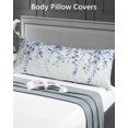 thumbnail image 5 of Blue Eucalyptus Body Pillow Covers, Botanical Plant Rustic Branch Floral Soft Bed Throw Pillowcases Breathable Cooling Long Lumbar Body Pillow Sham Cover for Bed Sofa 20''x54'', 5 of 7