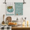 thumbnail image 4 of Sm:)e Home Sweet Home Blue Pumpkin Blessed Thankful Grateful Fall Thanksgiving Kitchen Dish Towels Buffalo Plaid 18x26 Inch Set of 4, 4 of 6
