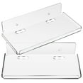 thumbnail image 3 of 2pcs Floating Shelves Wall Acrylic Floating Shelves No Drill Shelf Wall Shelves for Living Room Bedroom, 3 of 8