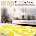 thumbnail image 2 of ODIKA 3'x5' Machine Washable Non-Slip Area Rug, Lemon Zest Swirl Floor Art High Traffic Rug with Pad, Yellow, 127518, 2 of 8