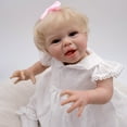 thumbnail image 5 of iCradle Adorable Realistic Reborn Baby Dolls Girl 22 inch Lifelike Lovely Newborn Babies Handmade Real Soft Cloth Body Blue Eyes, 5 of 6