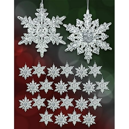 Acrylic Iridescent Snowflake Christmas Ornaments Winter Wedding Favor Birthday Party Theme Decoration For Girls 4 5 D